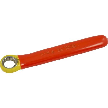 GRAY TOOLS Combination Wrench 11/16", 1000V Insulated 165B-I